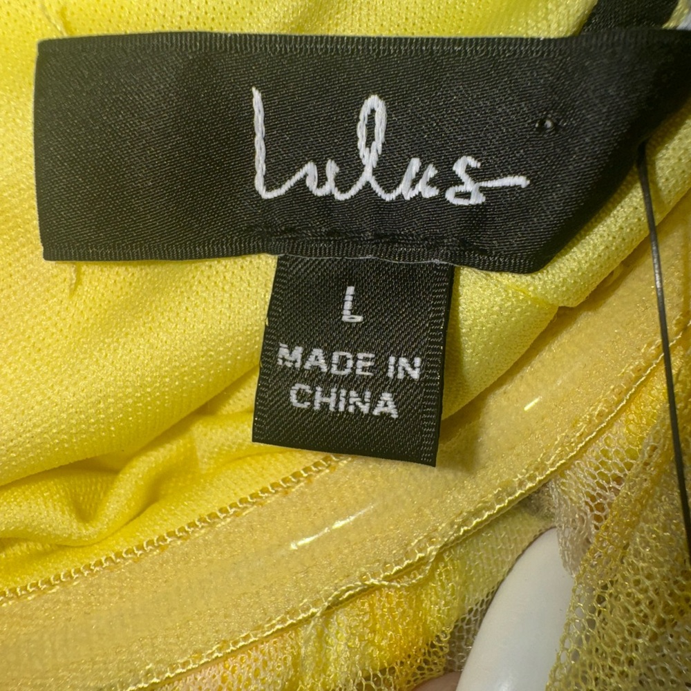 NWT Lulu's Yellow Floral Dress - Picture 4 of 7